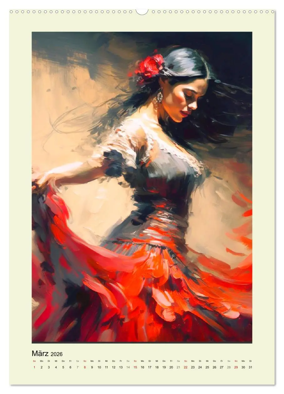 Bild: 9783516318340 | Flamenco. Anmutige Tänzerinnen. Illustrationen (Wandkalender 2026...