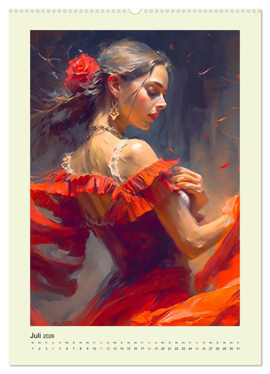 Bild: 9783516318340 | Flamenco. Anmutige Tänzerinnen. Illustrationen (Wandkalender 2026...