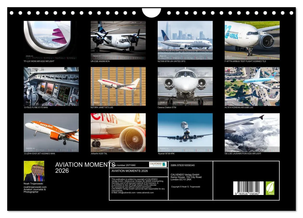 Bild: 9783516558340 | AVIATION MOMENTS 2026 (Wall Calendar 2026 DIN A4 landscape),...