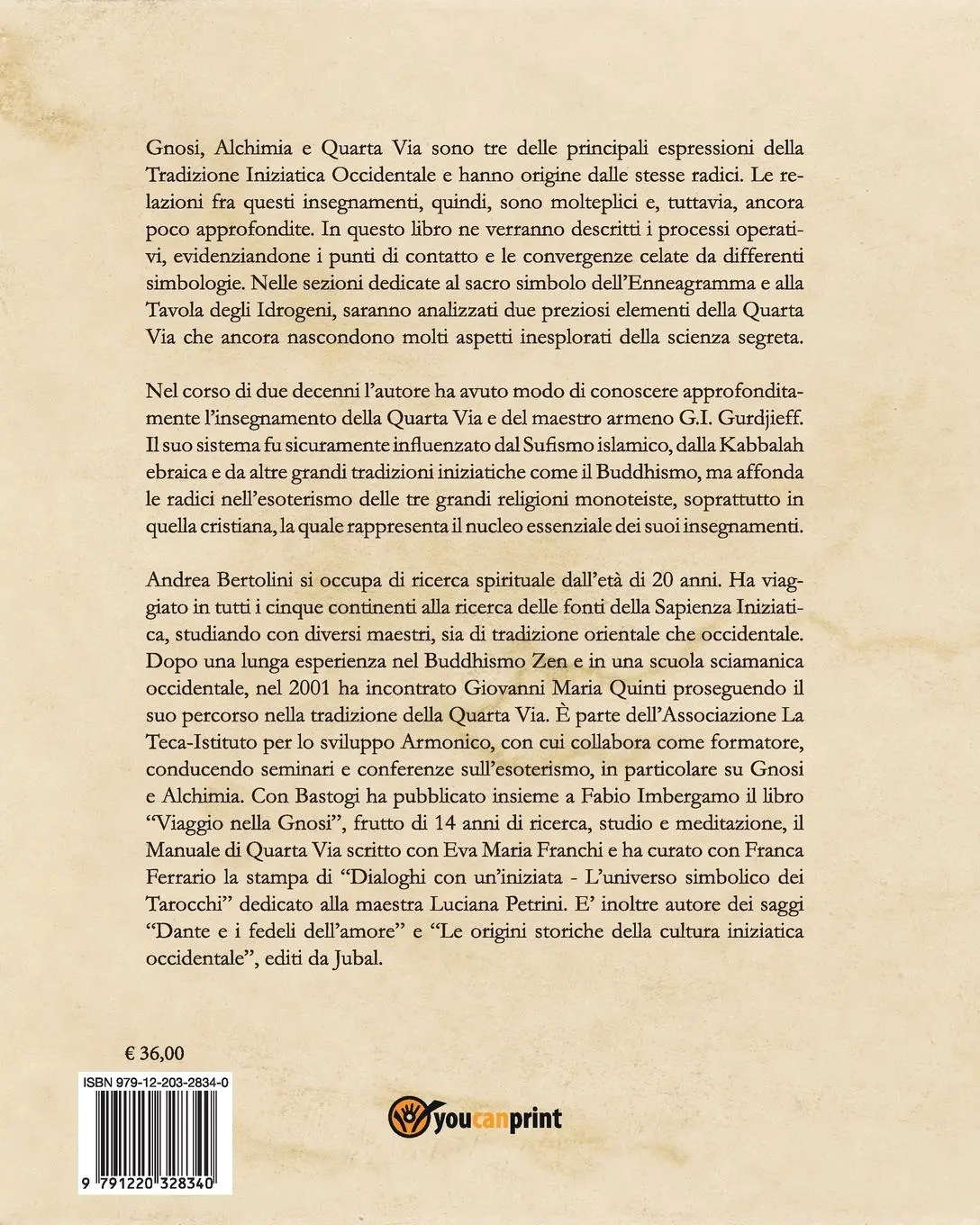Rückseite: 9791220328340 | I segreti di Gurdjieff. Enneagramma Gnosi Alchimia | Andrea Bertolini
