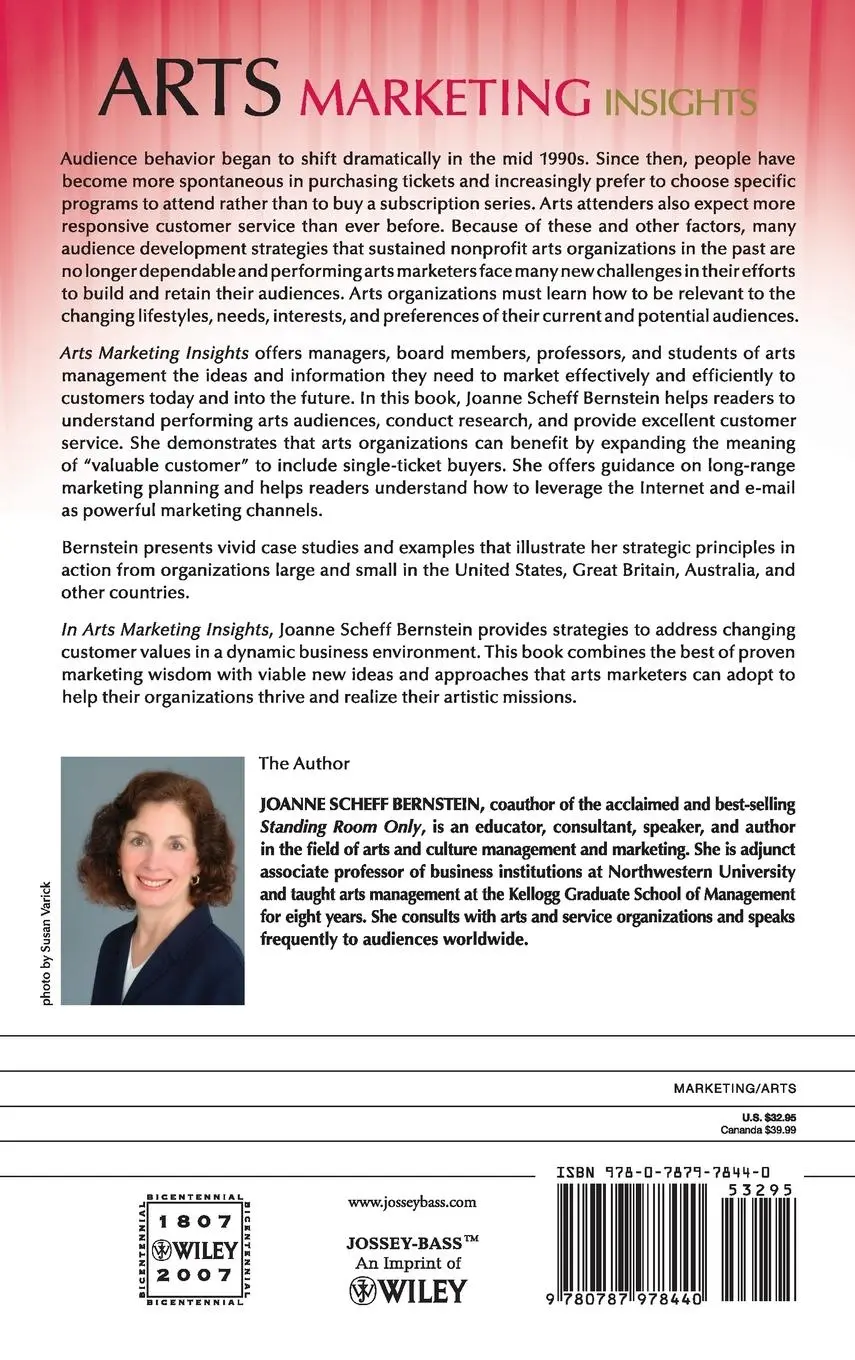 Rückseite: 9780787978440 | Arts Marketing Insights | Joanne Scheff Bernstein | Buch | Gebunden