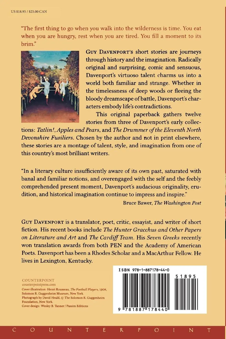 Rückseite: 9781887178440 | Twelve Stories | Guy Davenport | Taschenbuch | Kartoniert / Broschiert