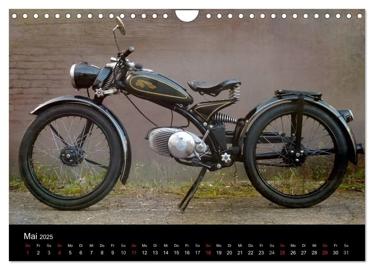 Bild: 9783435818440 | Motorrad Oldtimer (Wandkalender 2025 DIN A4 quer), CALVENDO...