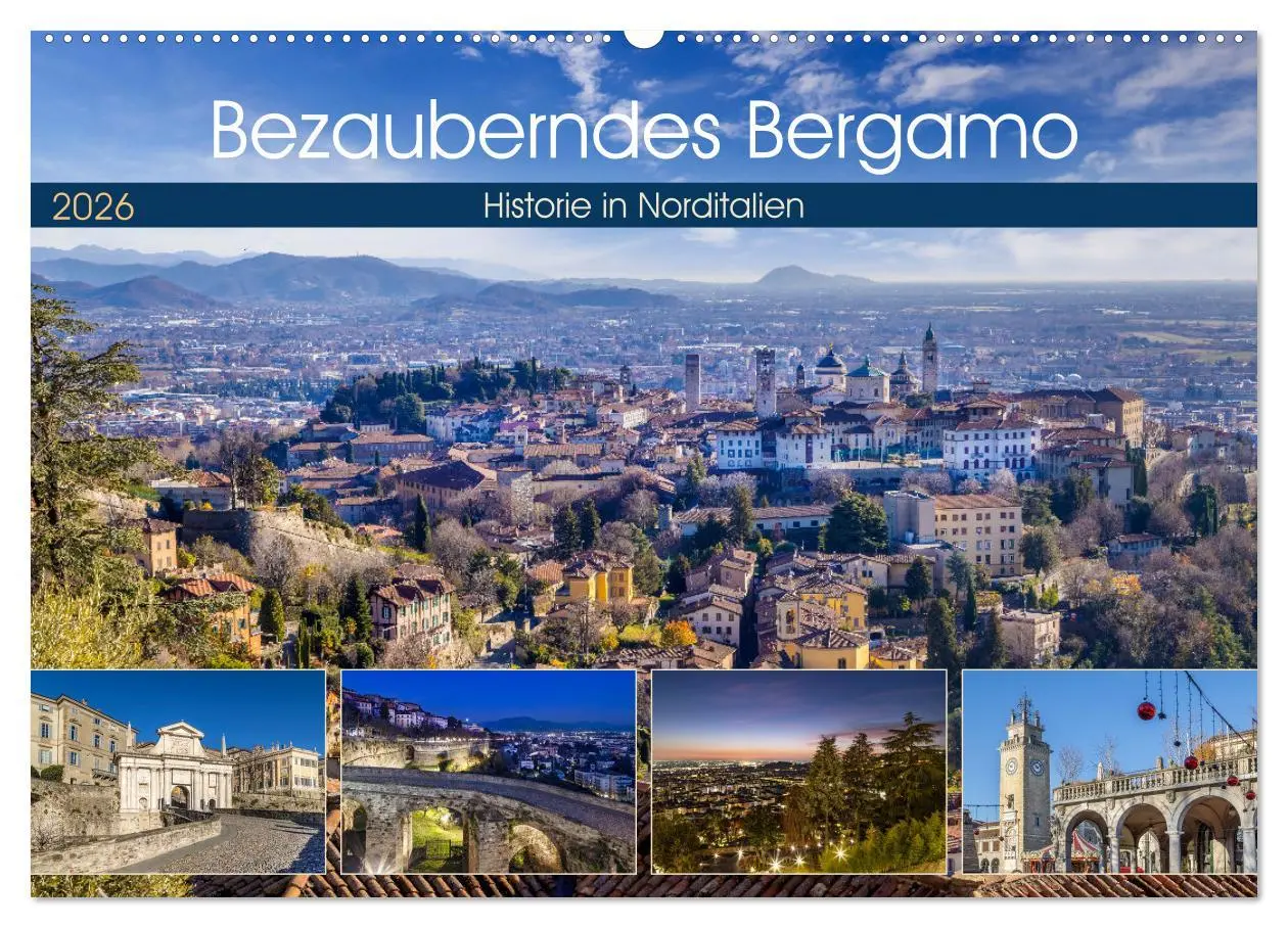 Cover: 9783457388440 | Bezauberndes Bergamo (Wandkalender 2026 DIN A2 quer), CALVENDO...