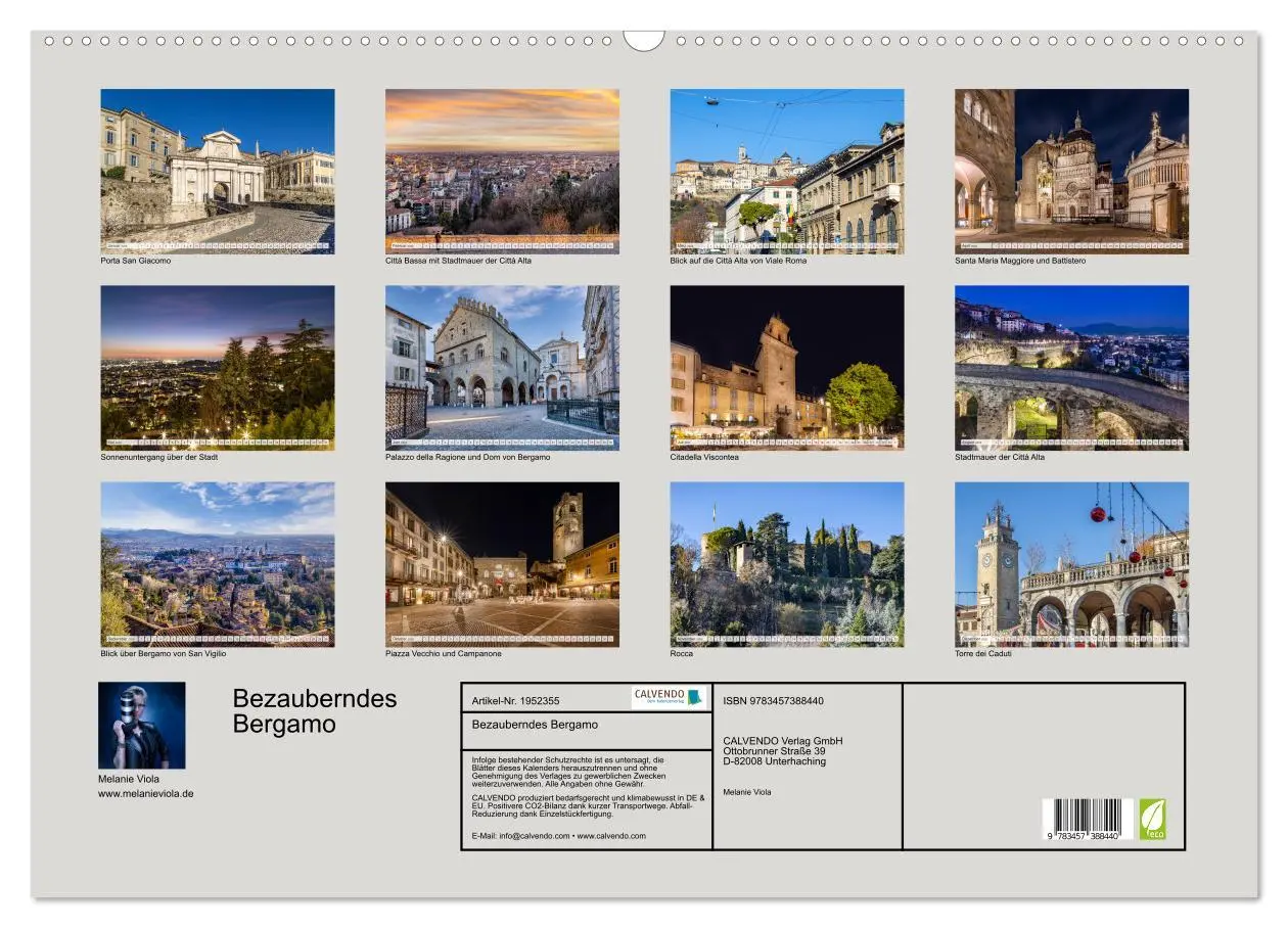 Bild: 9783457388440 | Bezauberndes Bergamo (Wandkalender 2026 DIN A2 quer), CALVENDO...