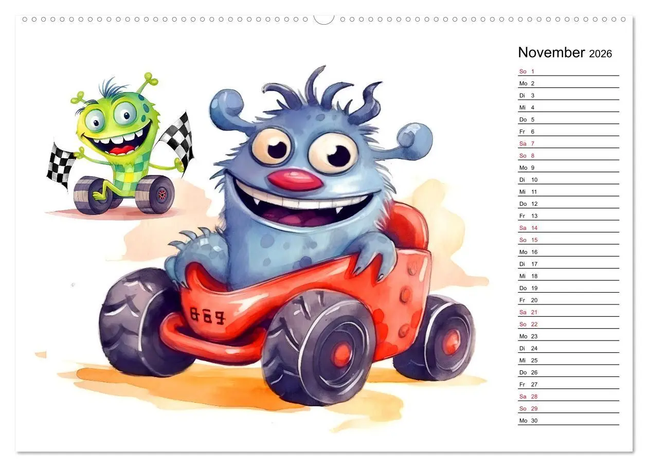 Bild: 9783457528440 | Monsterjobs - Kleine Monster, große Träume (Wandkalender 2026 DIN...