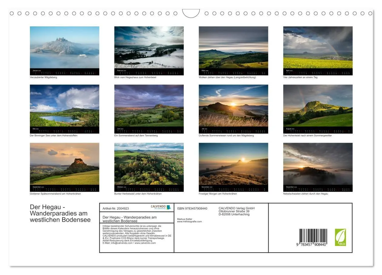Bild: 9783457908440 | Der Hegau - Wanderparadies am westlichen Bodensee (Wandkalender...
