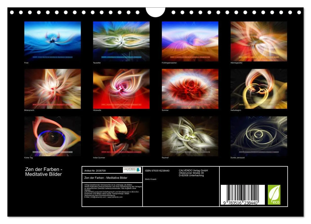 Bild: 9783516238440 | Zen der Farben - Meditative Bilder (Wandkalender 2026 DIN A4 quer),...