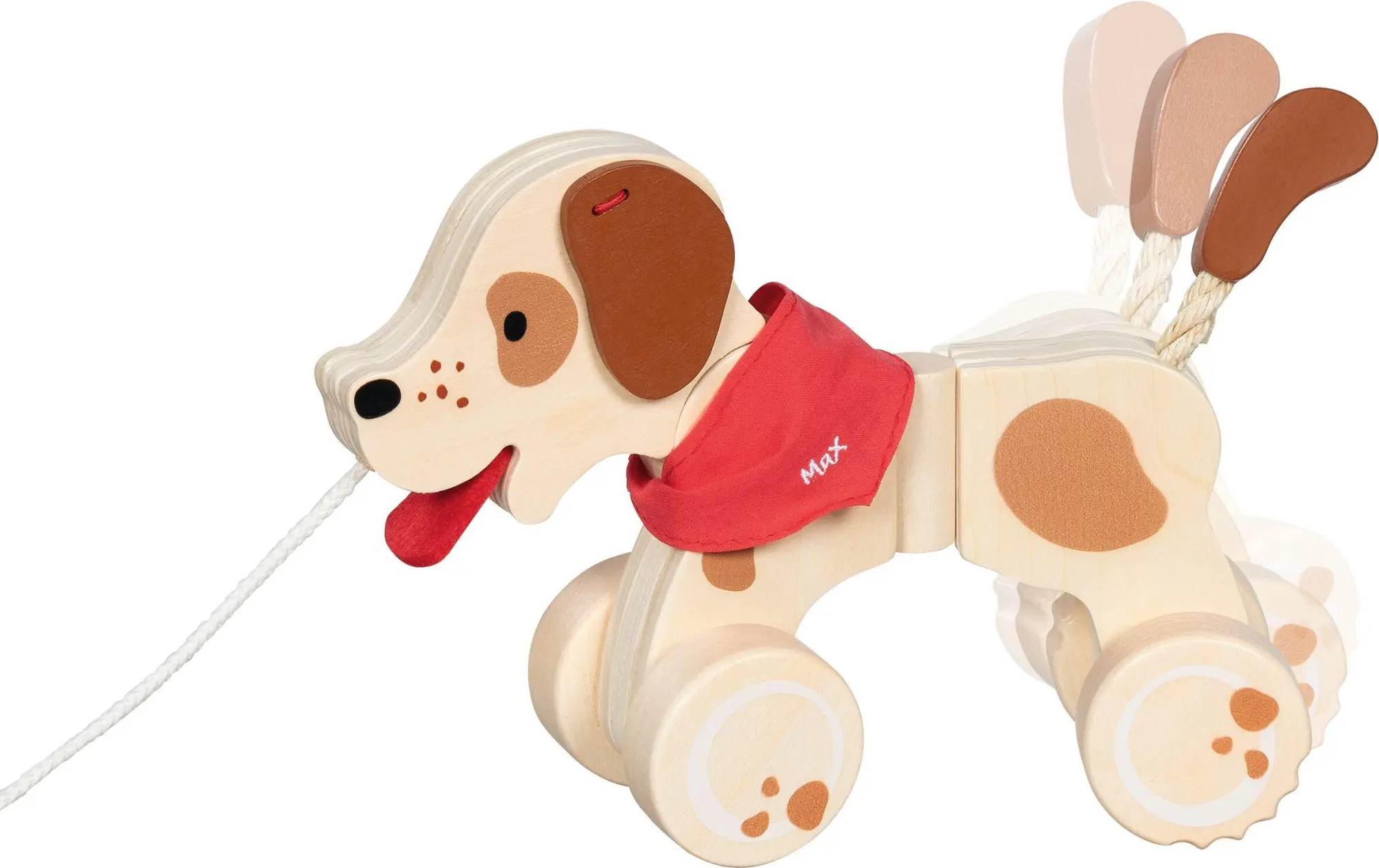 Cover: 4013594548540 | Ziehtier Hund Max | 26 x 7,5 x 18,5 cm, Holz, Filz, per Stück | 54854