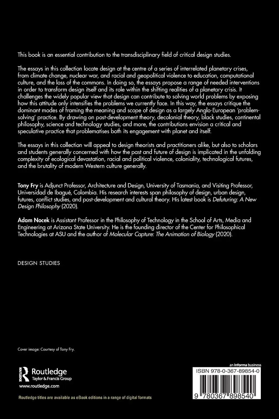 Rückseite: 9780367898540 | Design in Crisis | New Worlds, Philosophies and Practices | Buch