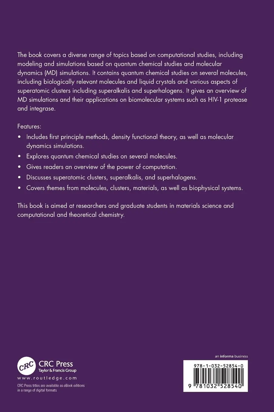 Rückseite: 9781032528540 | Computational Studies | From Molecules to Materials | Srivastava