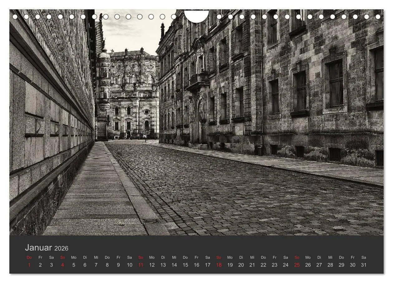 Bild: 9783516158540 | Dresden Schwarz Weiss 2026 (Wandkalender 2026 DIN A4 quer),...