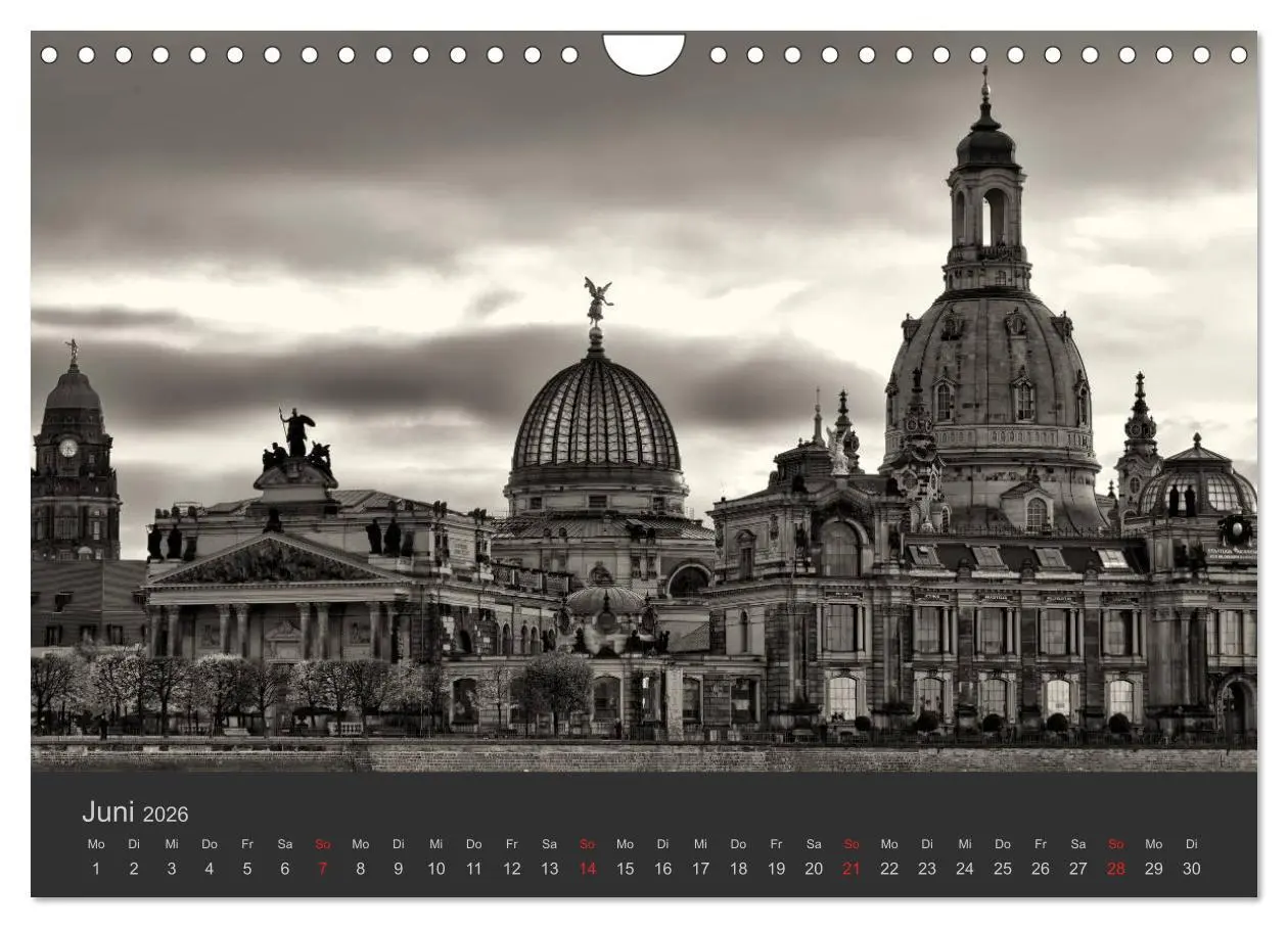 Bild: 9783516158540 | Dresden Schwarz Weiss 2026 (Wandkalender 2026 DIN A4 quer),...