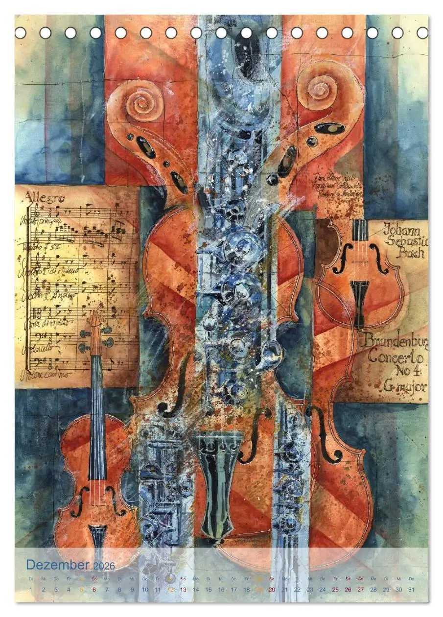 Bild: 9783516468540 | MUSIK Impressionen (Tischkalender 2026 DIN A5 hoch), CALVENDO...