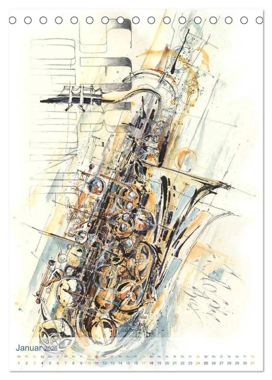 Bild: 9783516468540 | MUSIK Impressionen (Tischkalender 2026 DIN A5 hoch), CALVENDO...