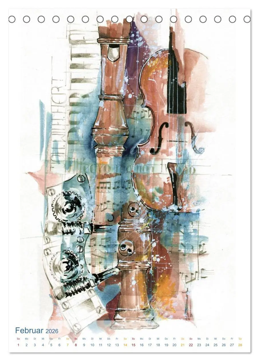 Bild: 9783516468540 | MUSIK Impressionen (Tischkalender 2026 DIN A5 hoch), CALVENDO...