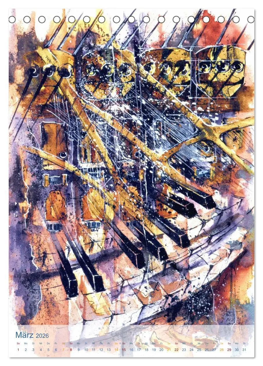 Bild: 9783516468540 | MUSIK Impressionen (Tischkalender 2026 DIN A5 hoch), CALVENDO...