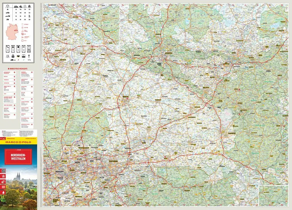 Bild: 9783575018540 | MARCO POLO Reisekarte Deutschland 05 Nordrhein-Westfalen 1:225.000