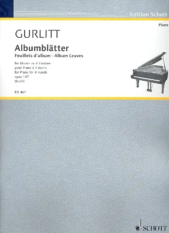 Cover: 9790001168540 | Albumblätter op. 147 für Klavier 4-händig | Cornelius Gurlitt | Buch