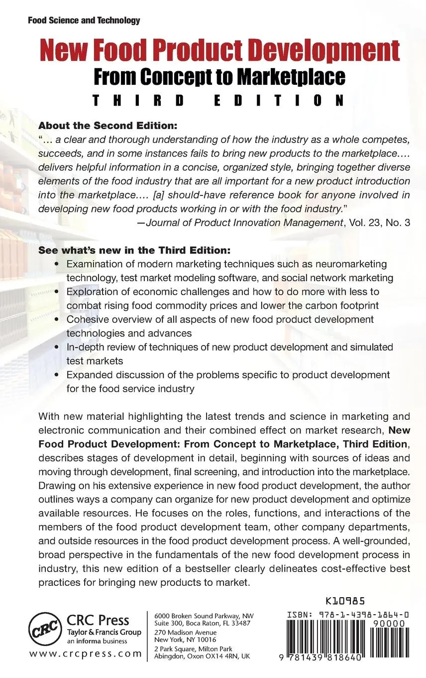 Rückseite: 9781439818640 | New Food Product Development | From Concept to Marketplace | Fuller