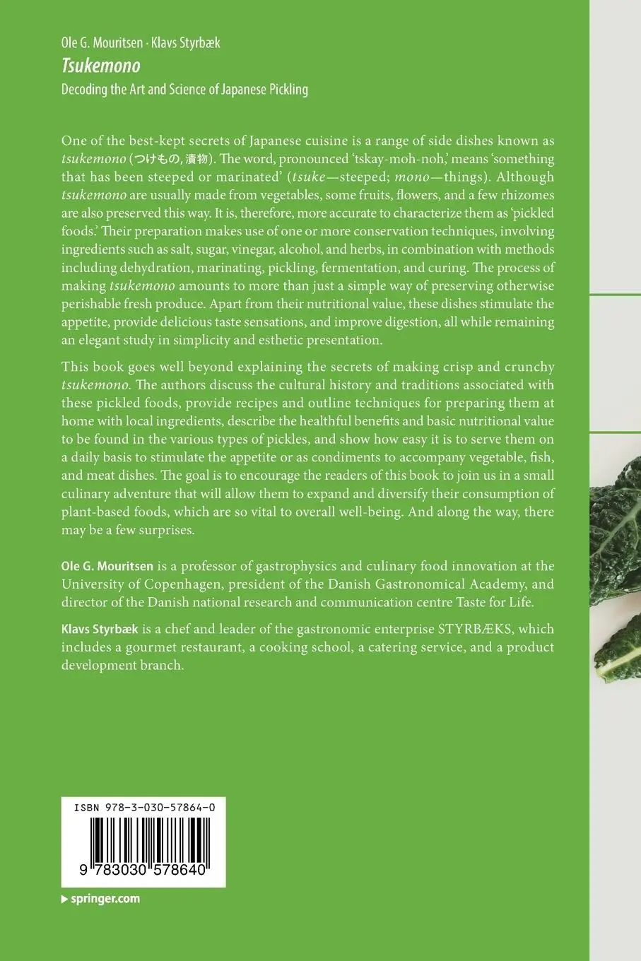 Rückseite: 9783030578640 | Tsukemono | Decoding the Art and Science of Japanese Pickling | Buch