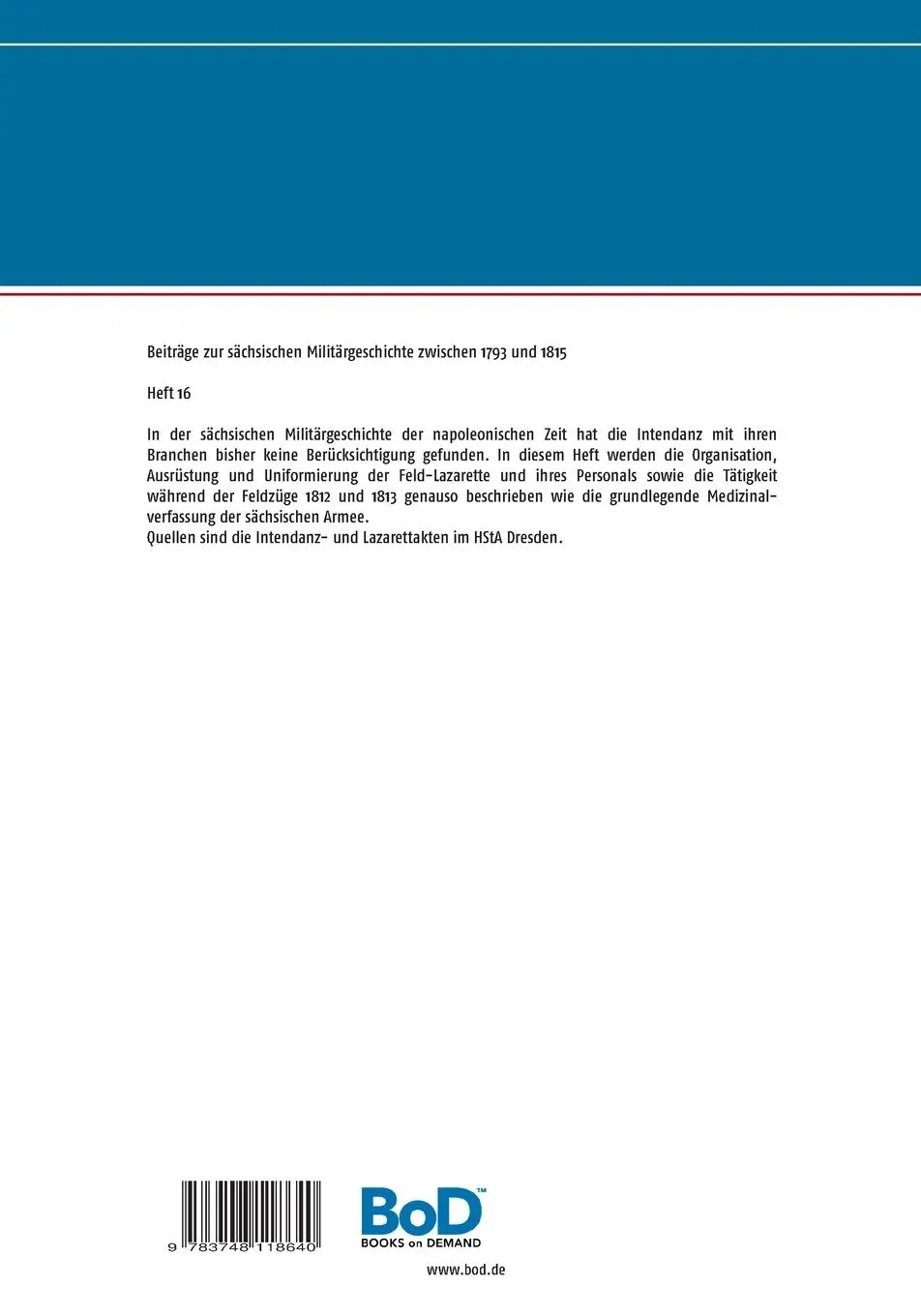 Rückseite: 9783748118640 | Die königlich sächsische Intendanz (I) | Jörg Titze | Taschenbuch