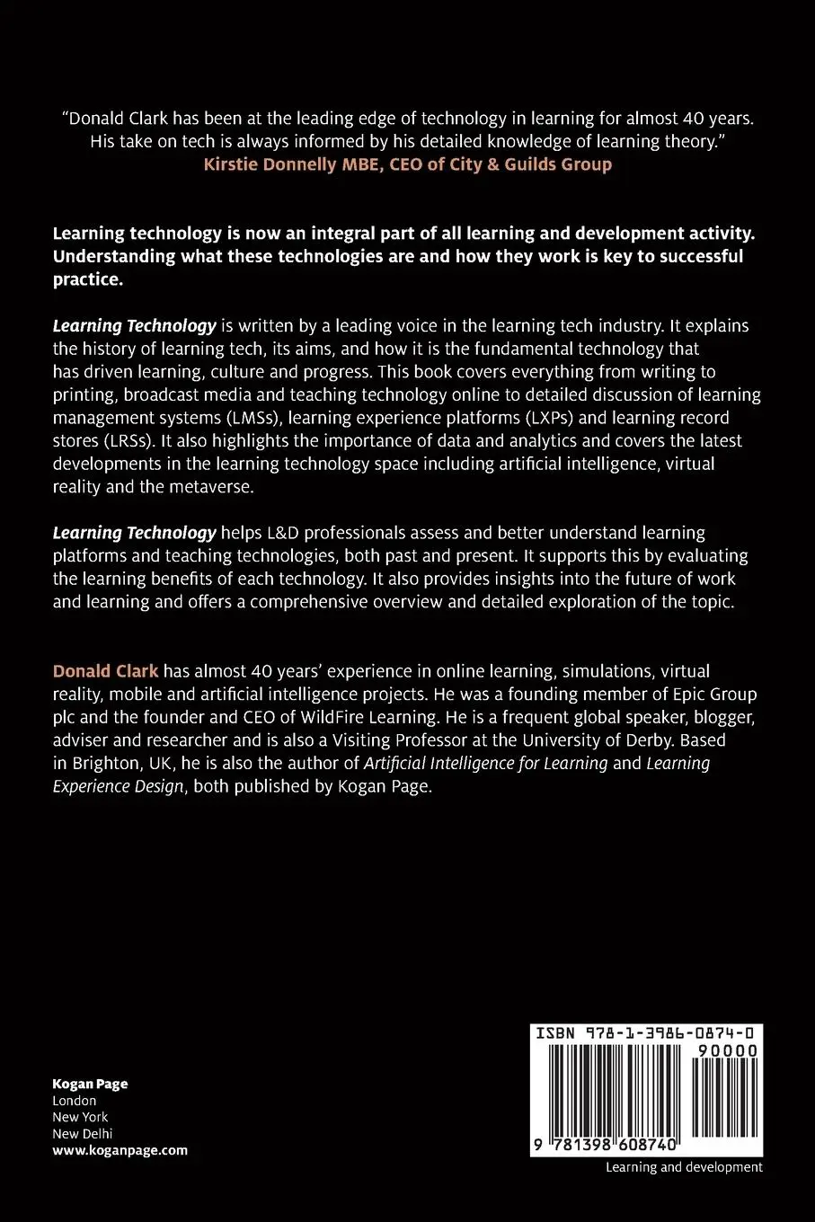 Rückseite: 9781398608740 | Learning Technology | A Complete Guide for Learning Professionals