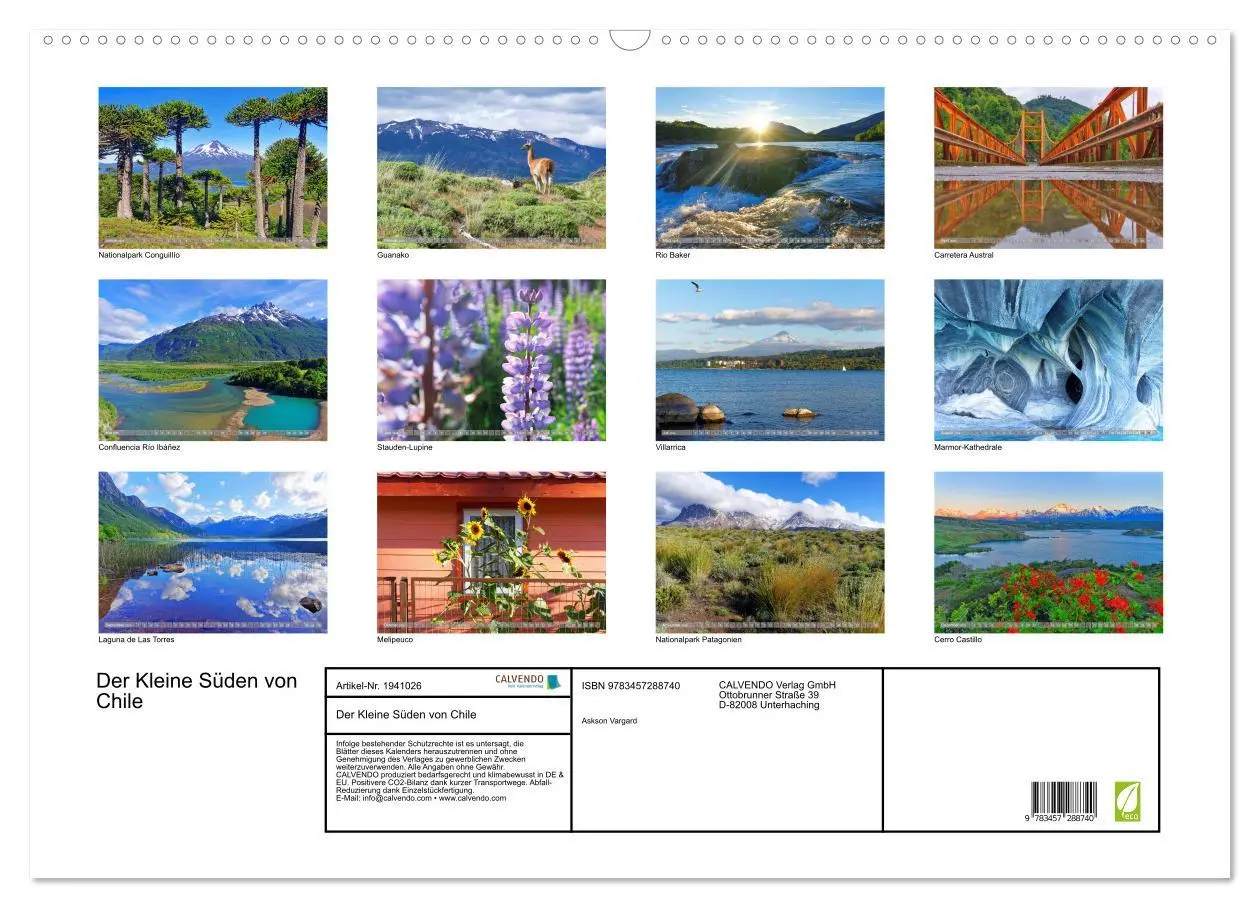 Bild: 9783457288740 | Der Kleine Süden von Chile (Wandkalender 2026 DIN A2 quer),...