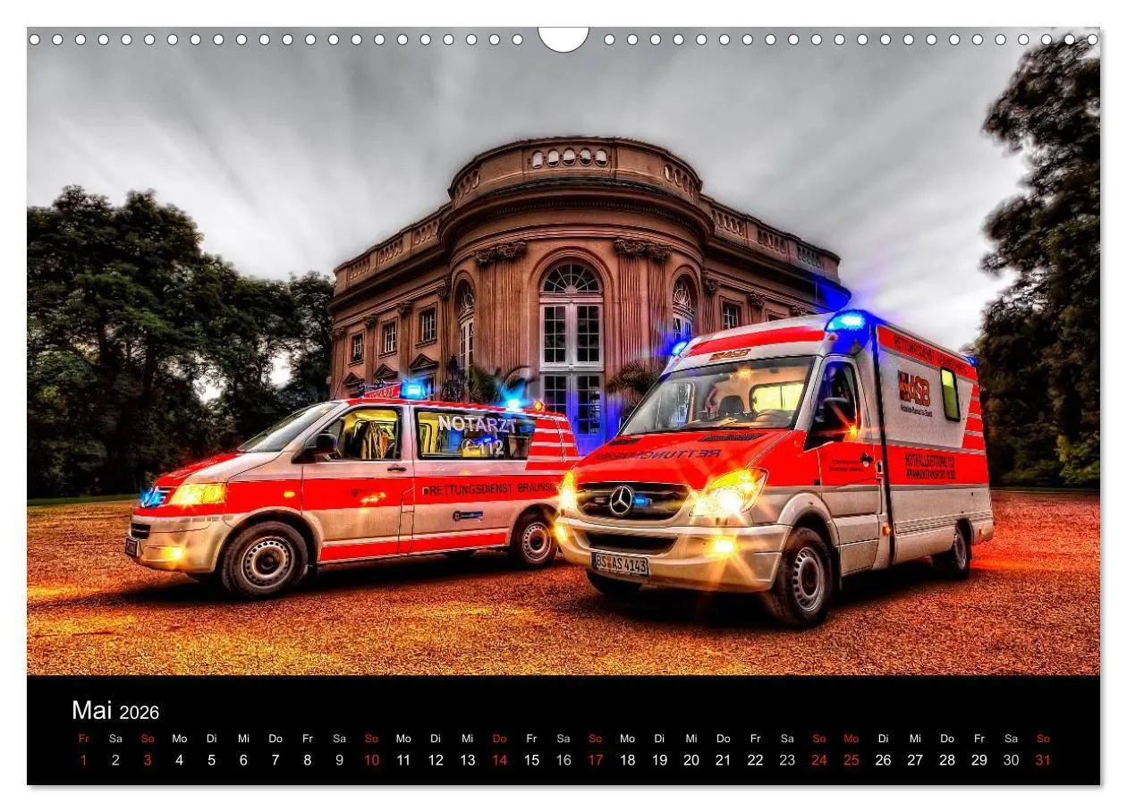 Bild: 9783516208740 | Einsatzfahrzeuge (Wandkalender 2026 DIN A3 quer), CALVENDO...