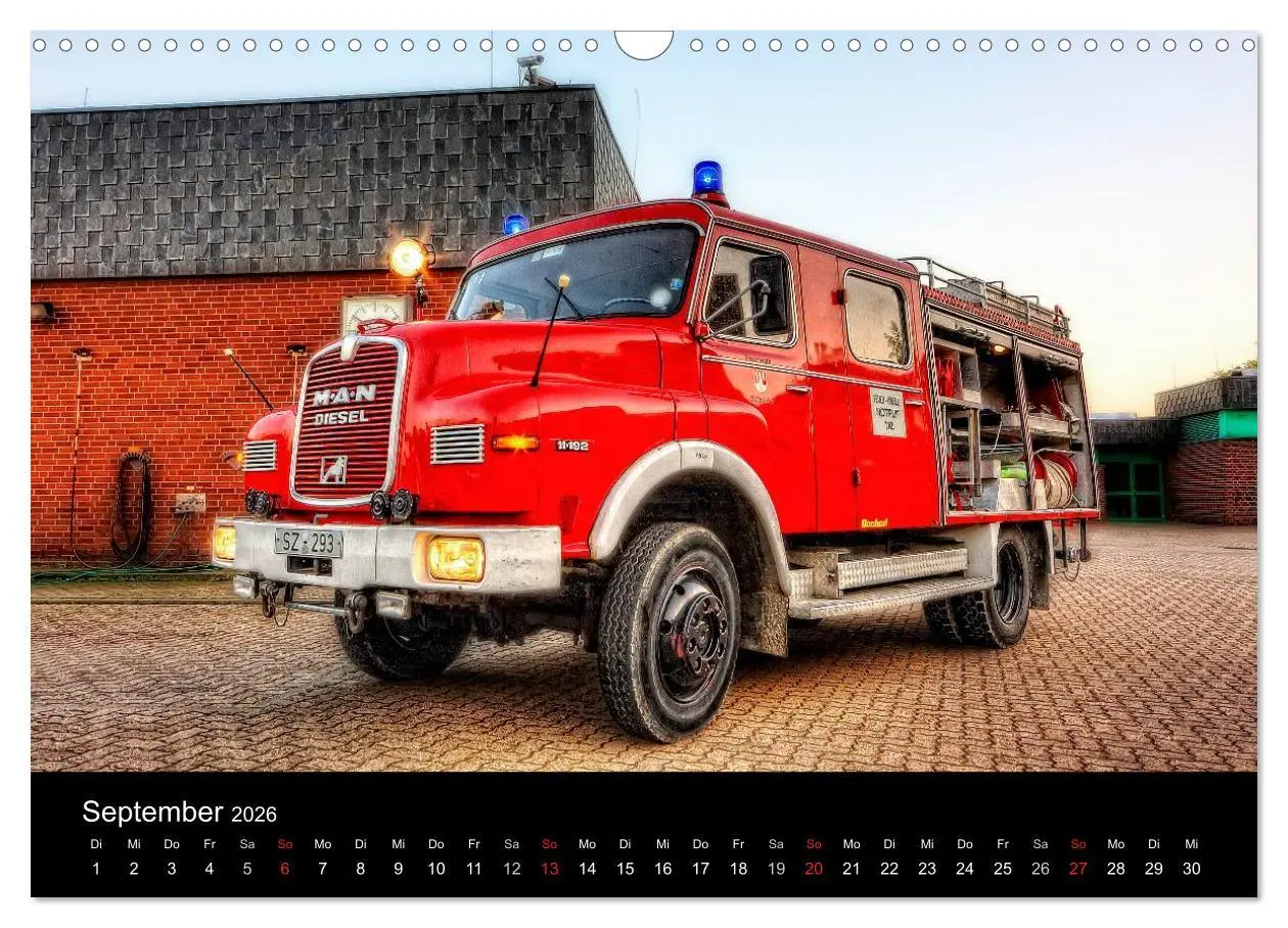 Bild: 9783516208740 | Einsatzfahrzeuge (Wandkalender 2026 DIN A3 quer), CALVENDO...