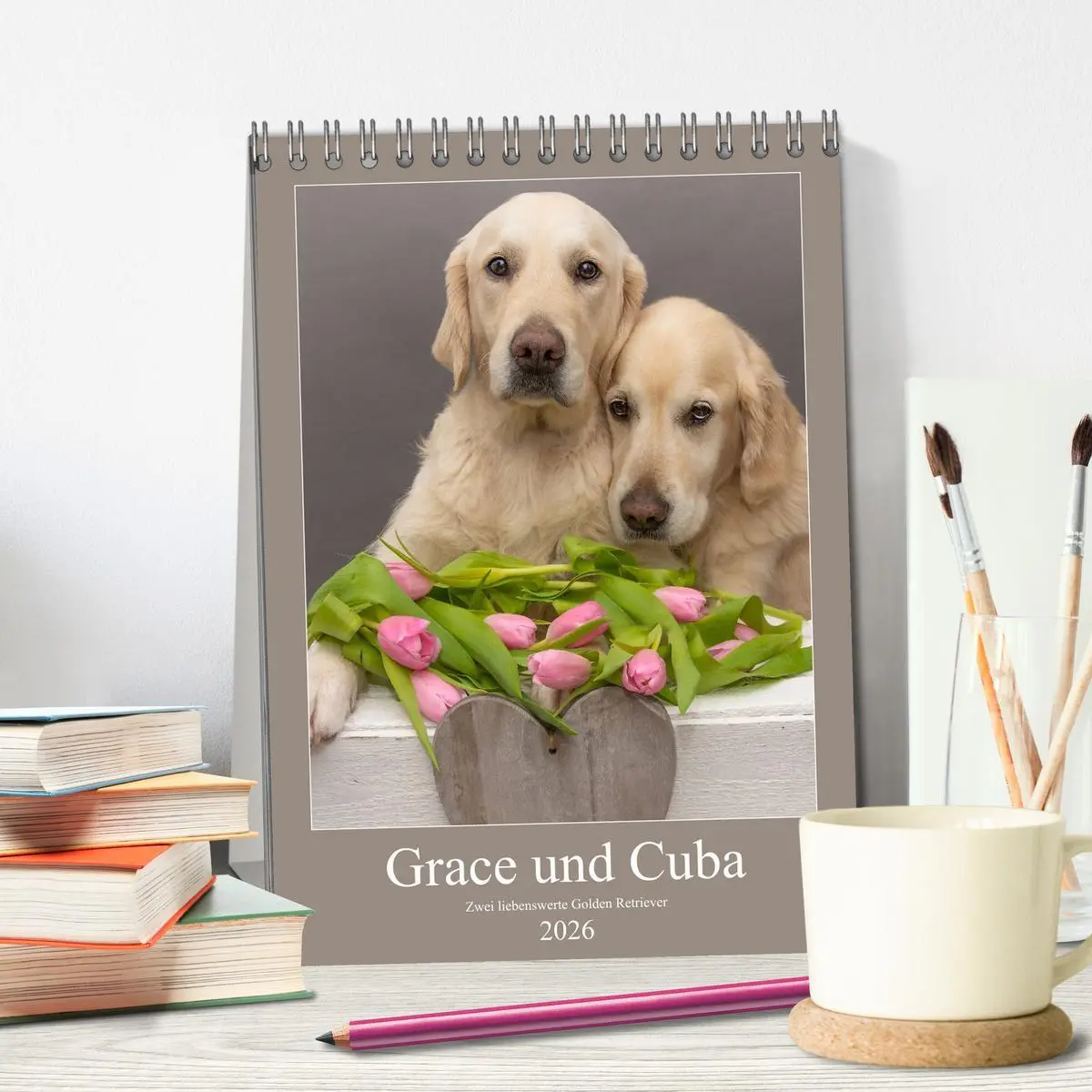 Bild: 9783516378740 | Grace und Cuba - Zwei liebenswerte Golden Retriever (Tischkalender...