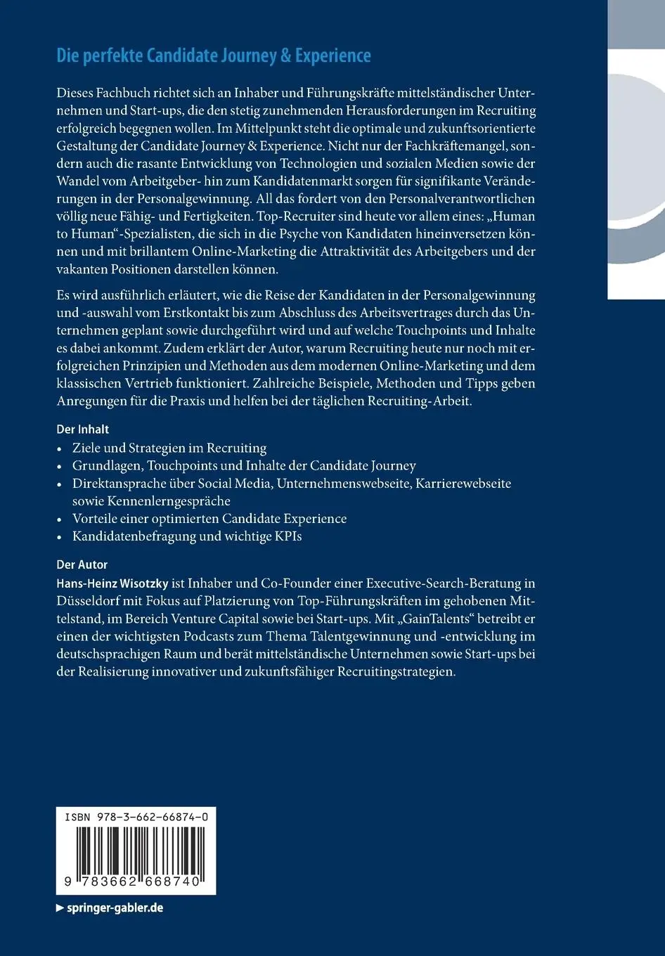 Rückseite: 9783662668740 | Die perfekte Candidate Journey &amp; Experience | Hans-Heinz Wisotzky | xv