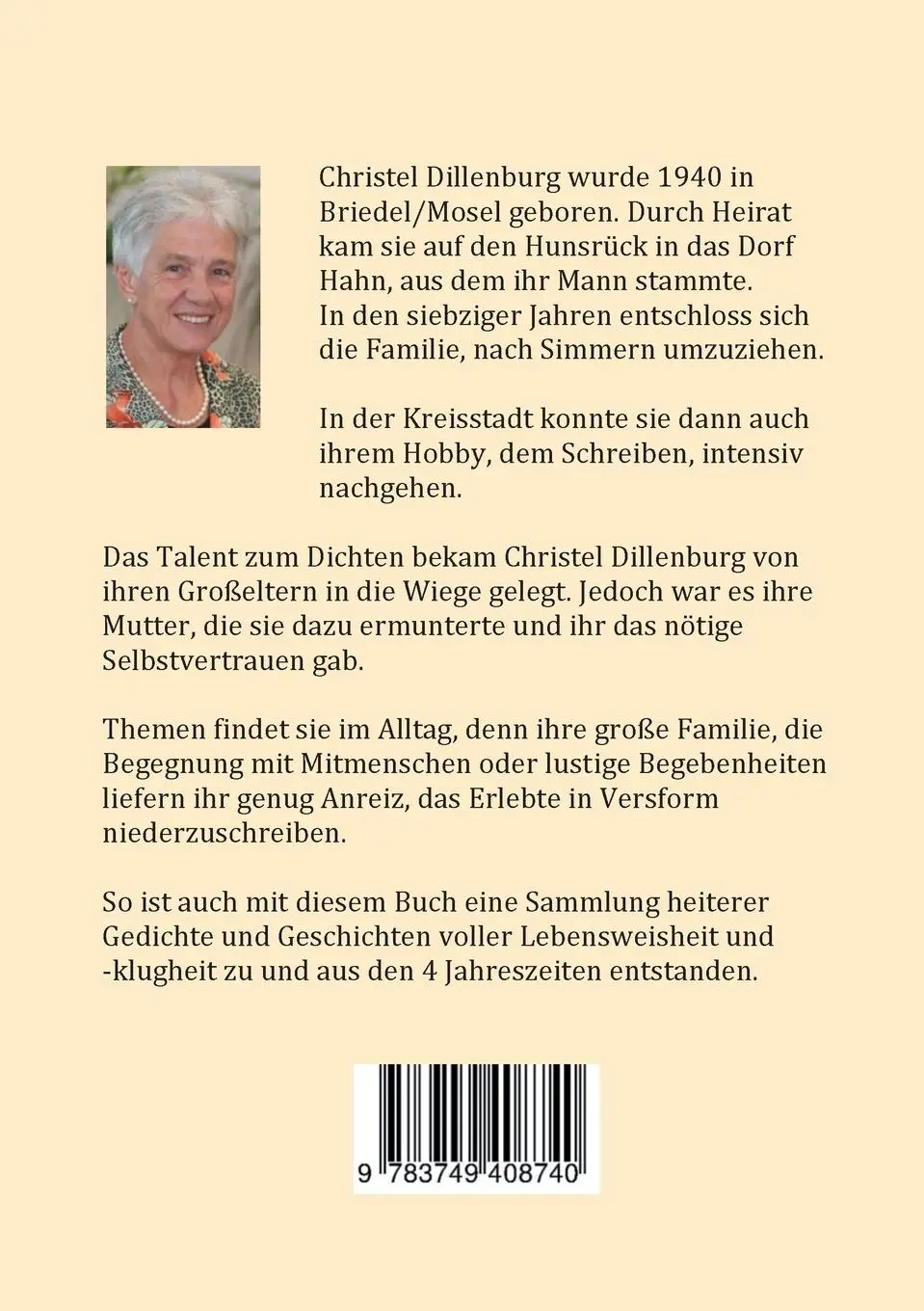 Rückseite: 9783749408740 | Die 4 Jahreszeiten | Christel Dillenburg | Taschenbuch | 76 S. | 2019