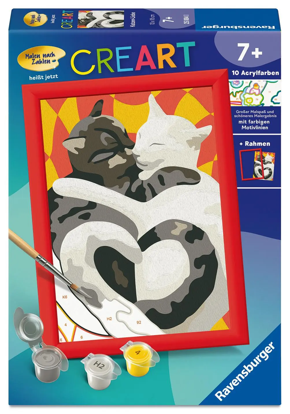 Cover: 4005556258840 | CreArt, Malen nach Zahlen Kinder - Katzen-Liebe | Spiel | Deutsch