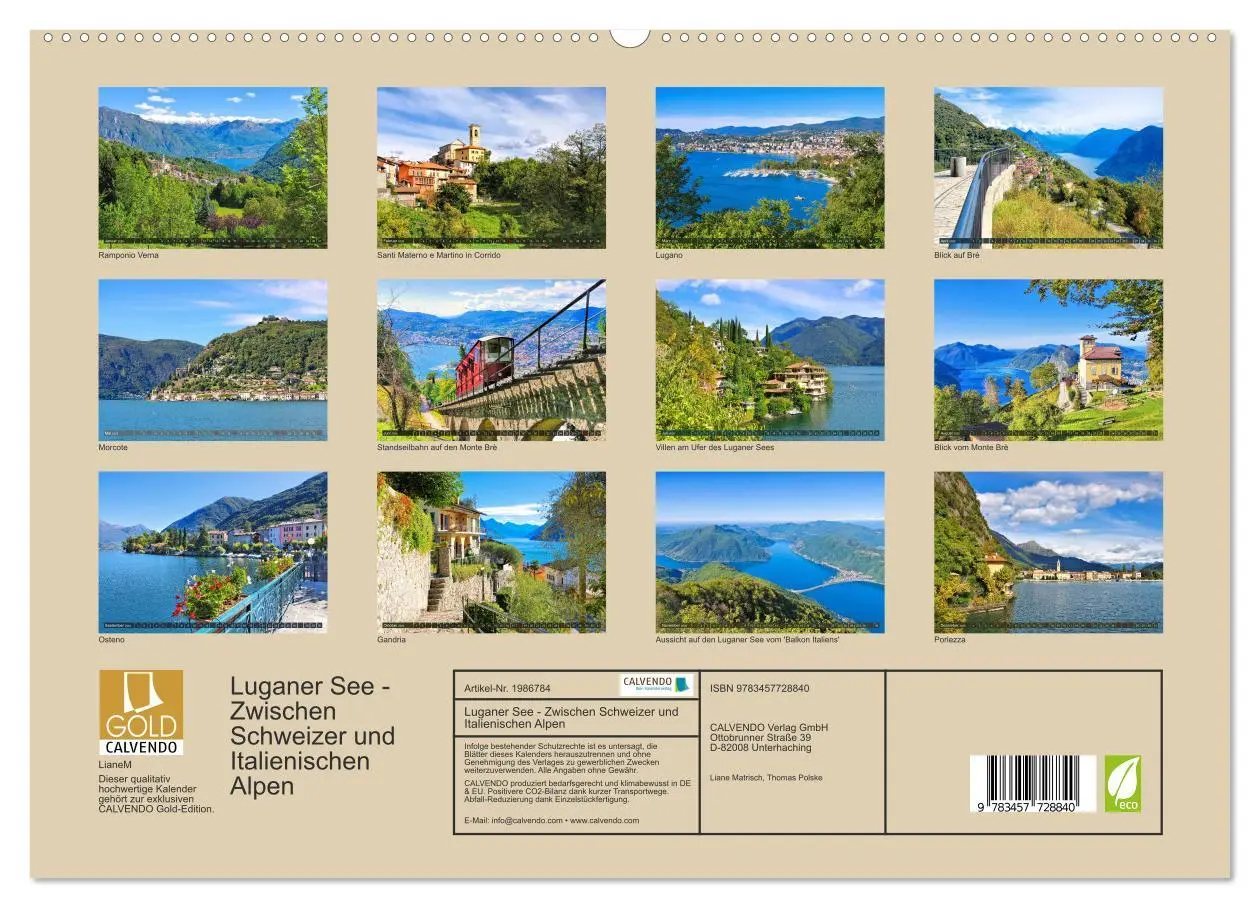 Bild: 9783457728840 | Luganer See - Zwischen Schweizer und Italienischen Alpen...