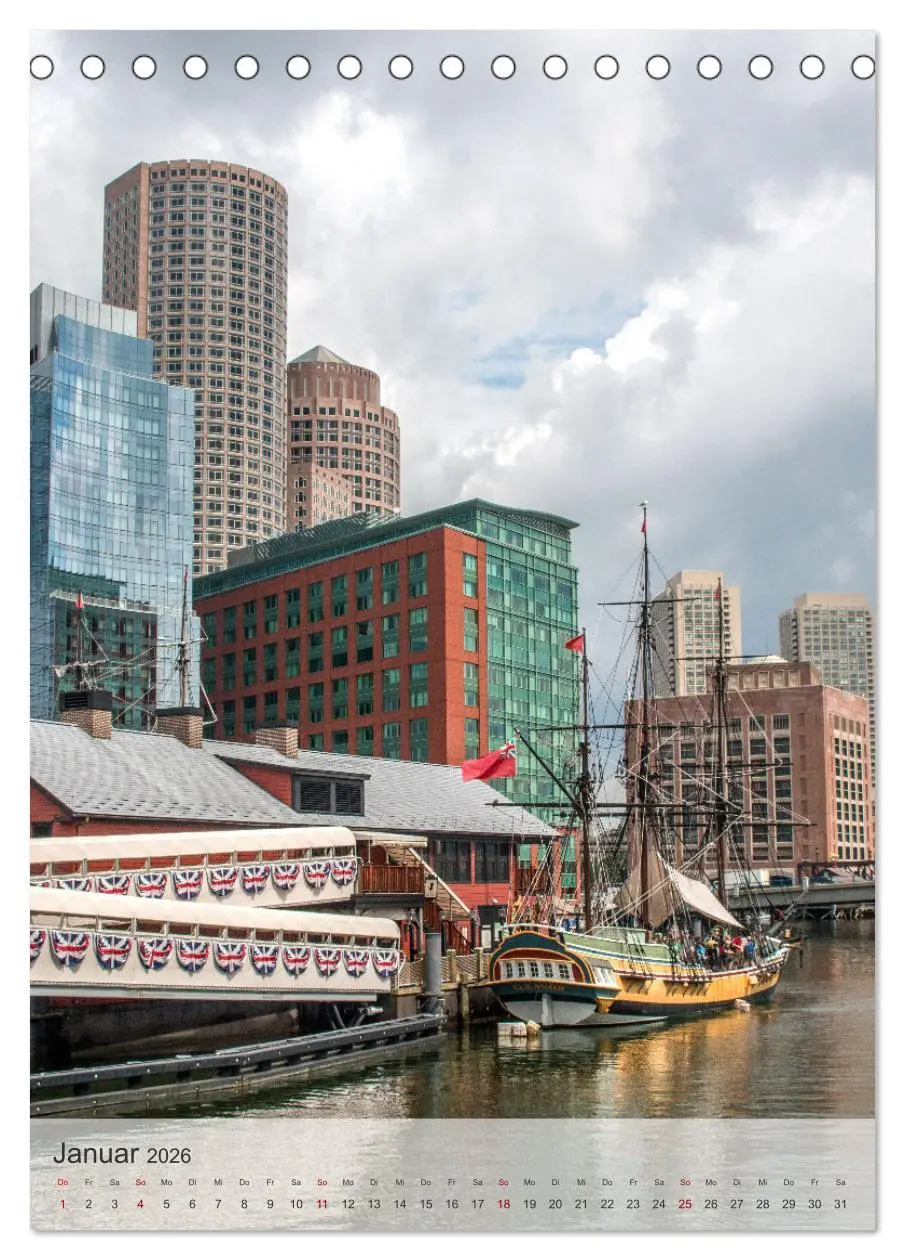 Bild: 9783516368840 | USA - Historisches Boston (Tischkalender 2026 DIN A5 hoch),...