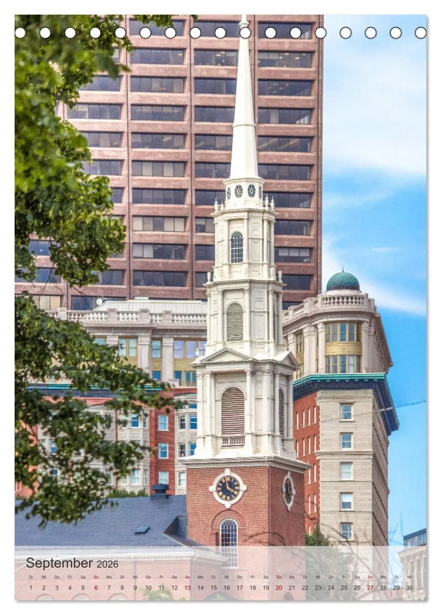 Bild: 9783516368840 | USA - Historisches Boston (Tischkalender 2026 DIN A5 hoch),...