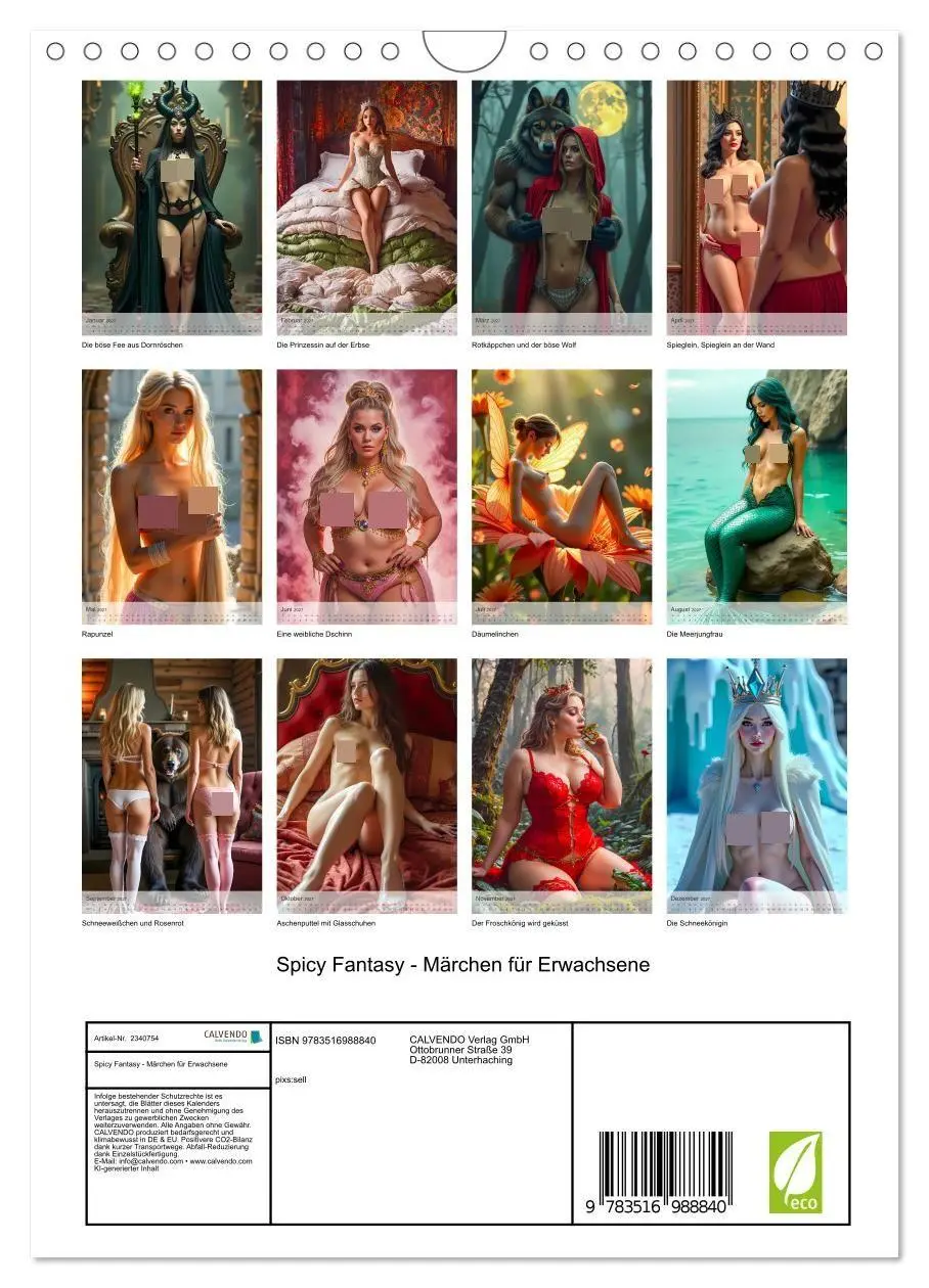 Bild: 9783516988840 | Spicy Fantasy - Märchen für Erwachsene (Wandkalender 2027 DIN A4...