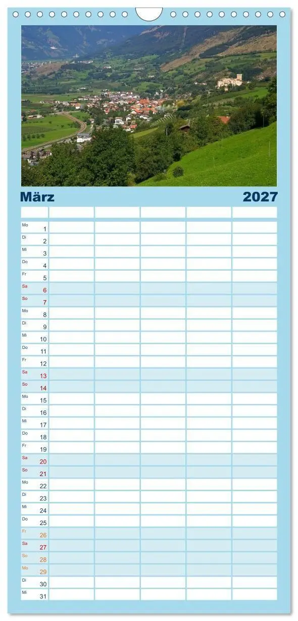 Bild: 9783594348840 | Familienplaner 2027 - Vinschgau - Die Sonnenseite Südtirols mit 5...