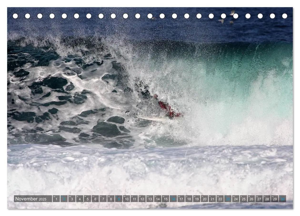 Bild: 9783435628940 | Faszination Surfen (Tischkalender 2025 DIN A5 quer), CALVENDO...