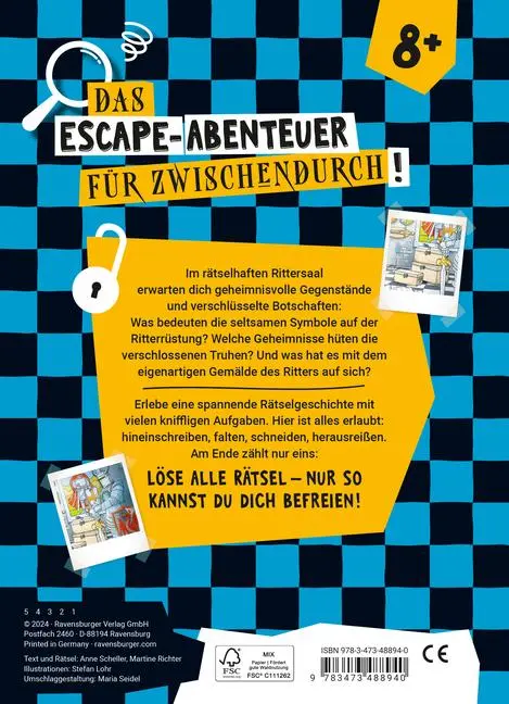Bild: 9783473488940 | Ravensburger Escape Rätsel - Rätselhafter Rittersaal | Anne Scheller