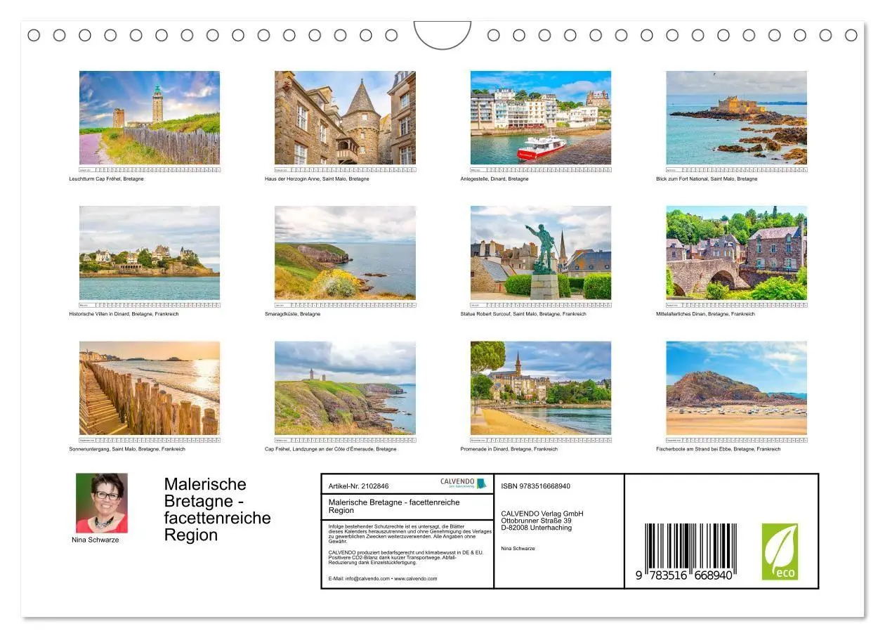 Bild: 9783516668940 | Malerische Bretagne - facettenreiche Region (Wandkalender 2026 DIN...