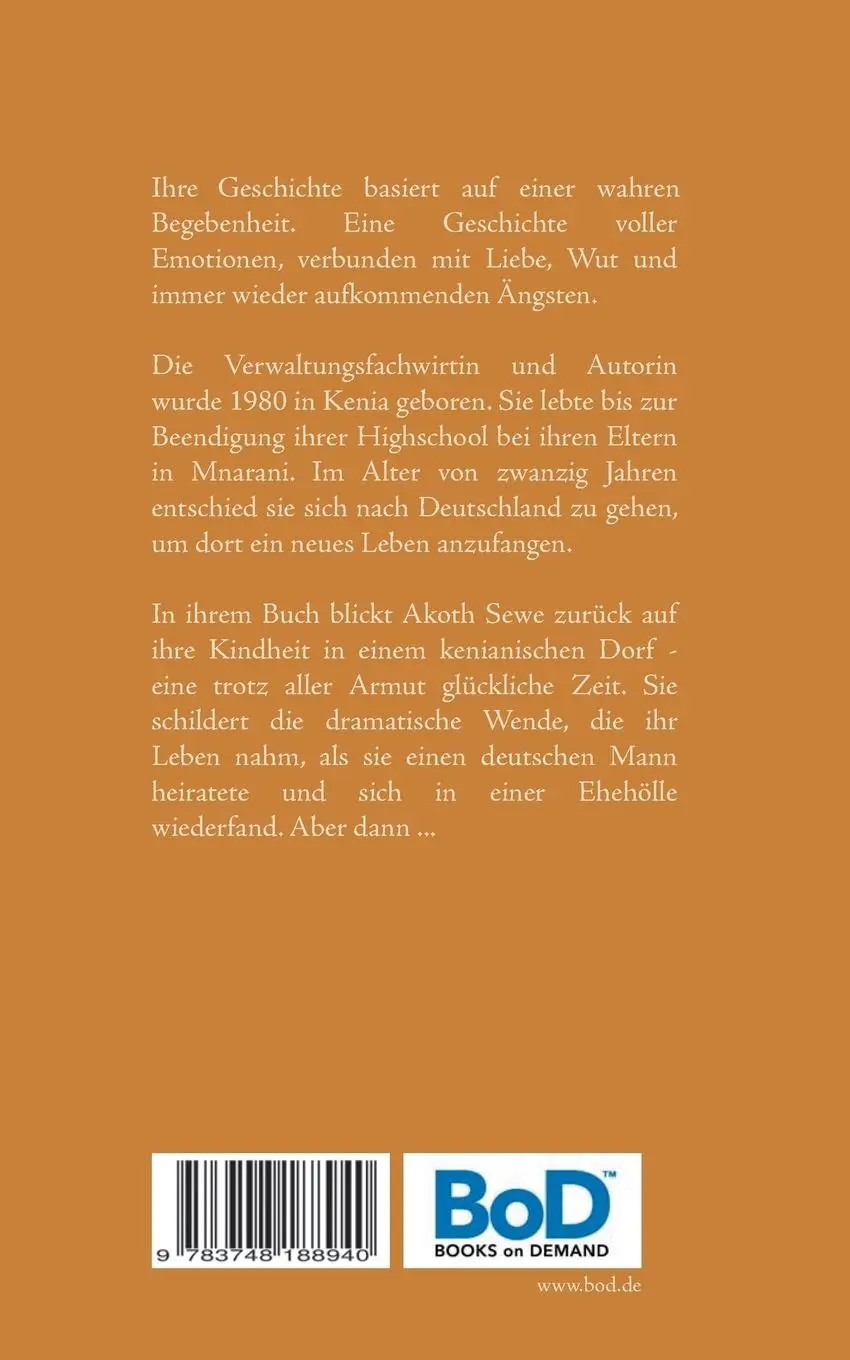 Rückseite: 9783748188940 | Auf der Suche nach der Grünen Weide | Memoiren von Akoth Sewe | Sewe