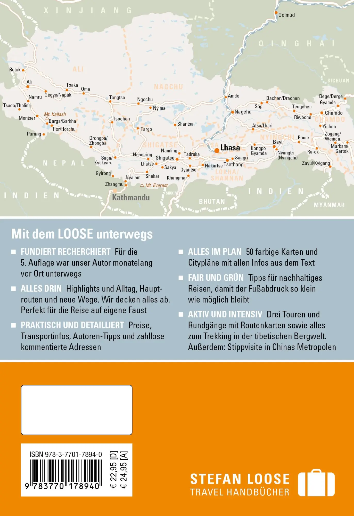 Rückseite: 9783770178940 | Stefan Loose Reiseführer Tibet | Oliver Fülling | Taschenbuch | 396 S.