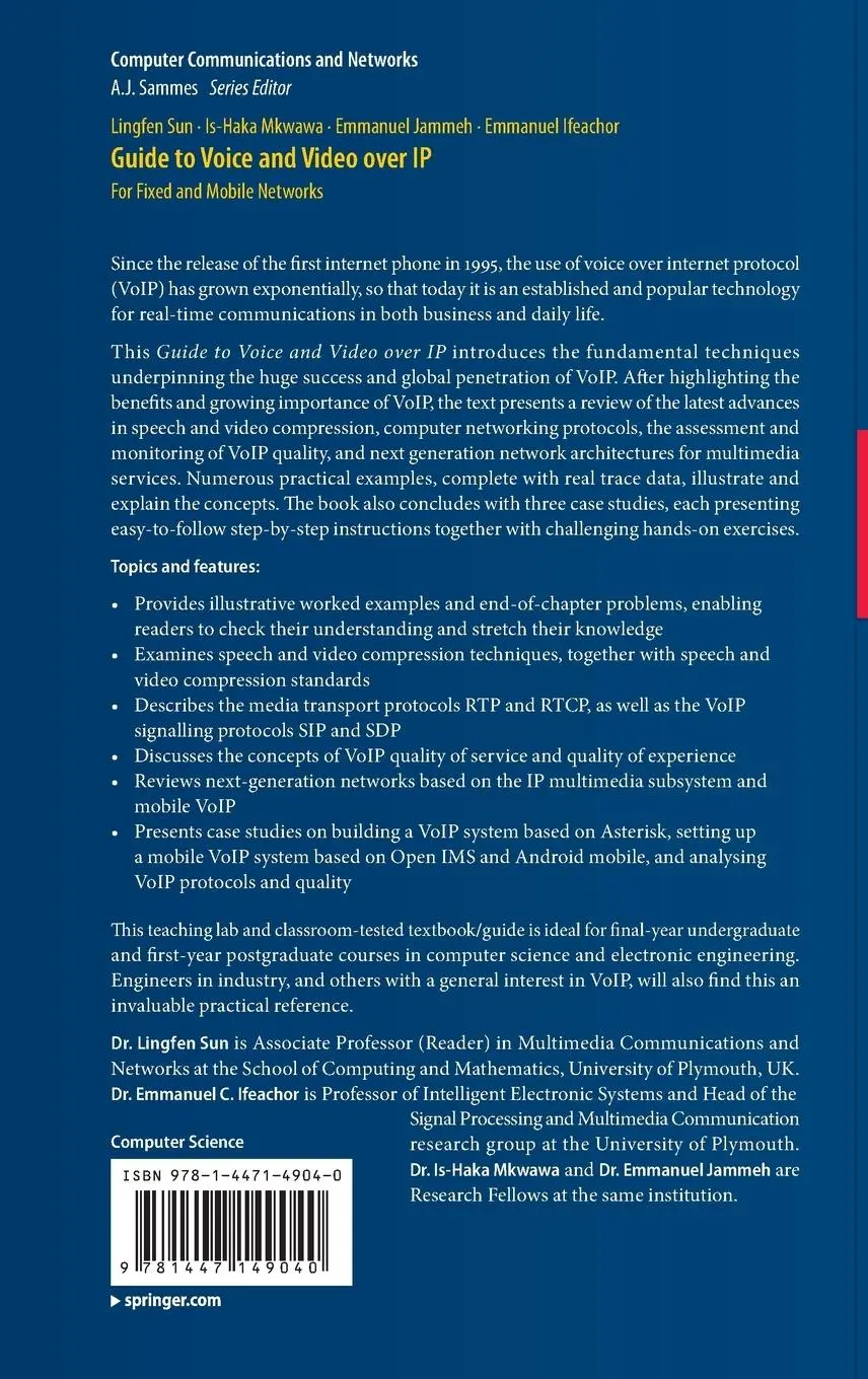 Rückseite: 9781447149040 | Guide to Voice and Video over IP | For Fixed and Mobile Networks | xii
