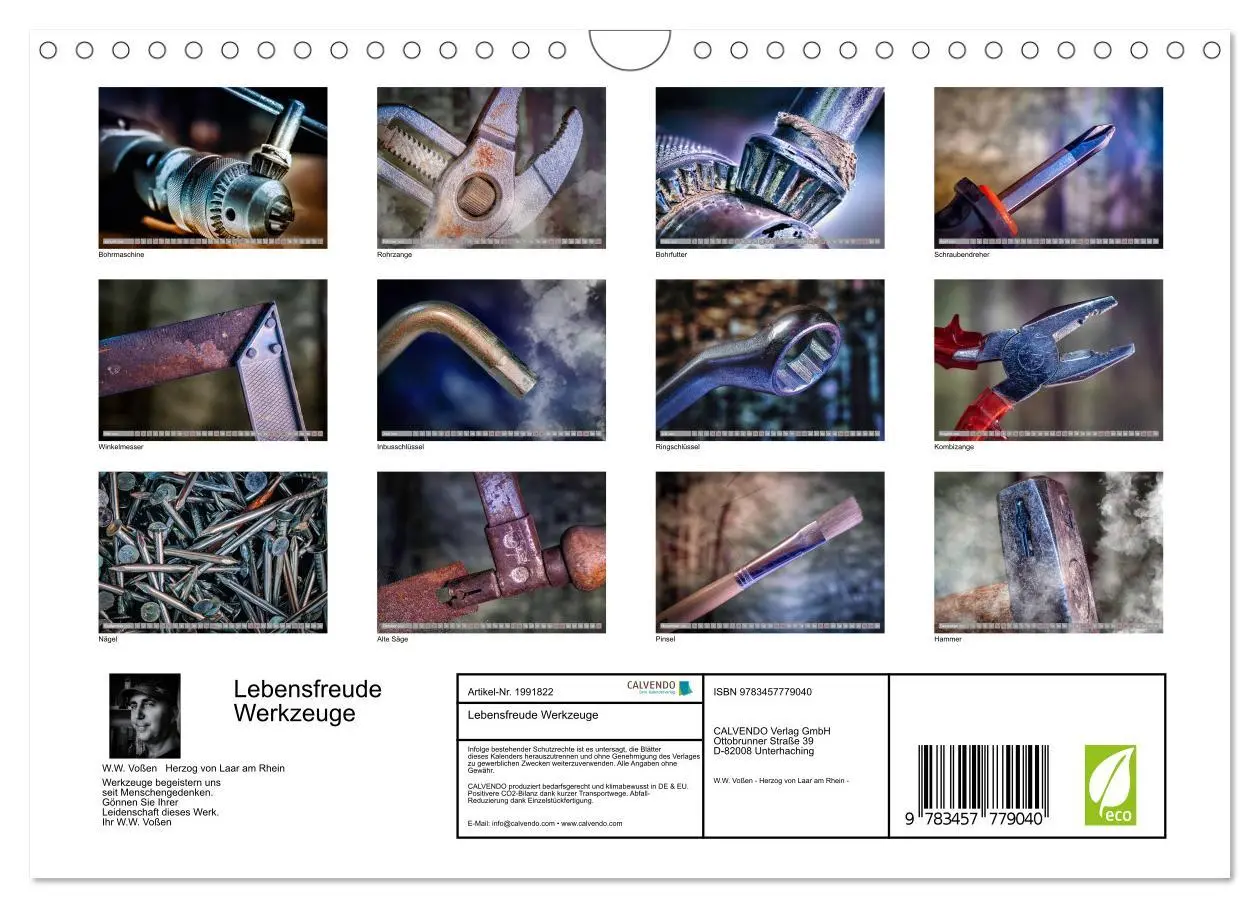 Bild: 9783457779040 | Lebensfreude Werkzeuge (Wandkalender 2026 DIN A4 quer), CALVENDO...