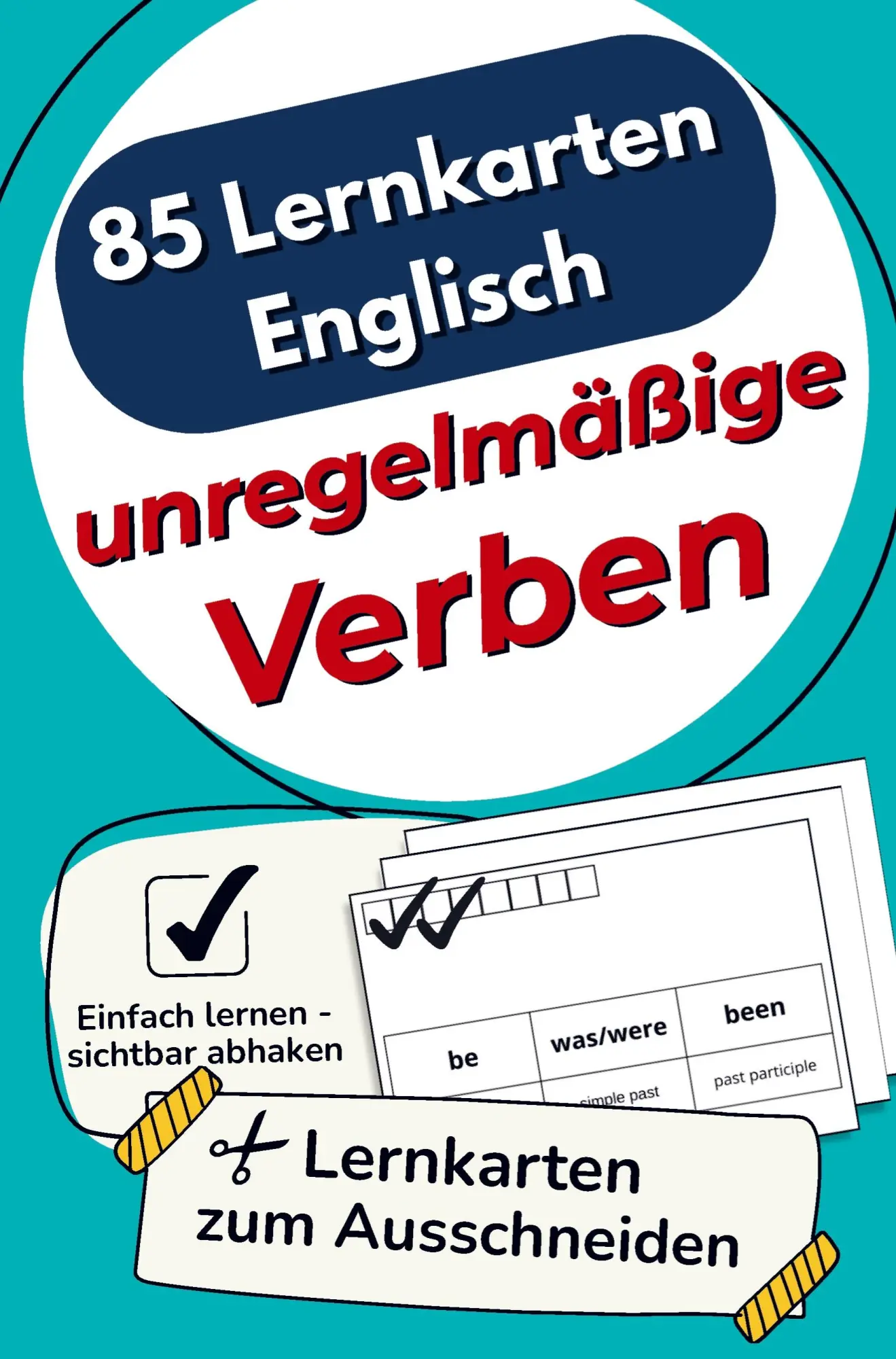 Cover: 9783912009040 | 85 Lernkarten Englisch - Unregelmäßige Verben | Christoph Kirschner