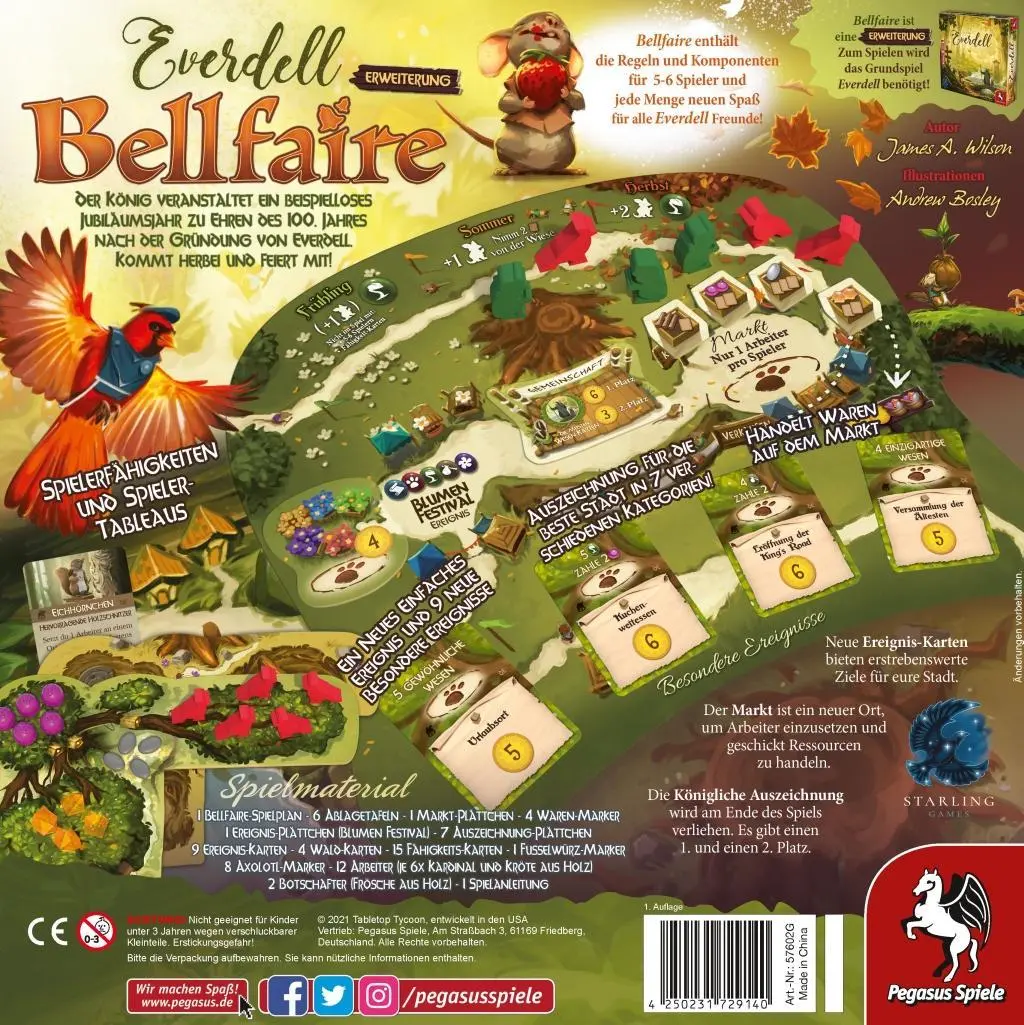 Bild: 4250231729140 | Everdell: Bellfaire | James A. Wilson | Spiel | Brettspiel | 57602G