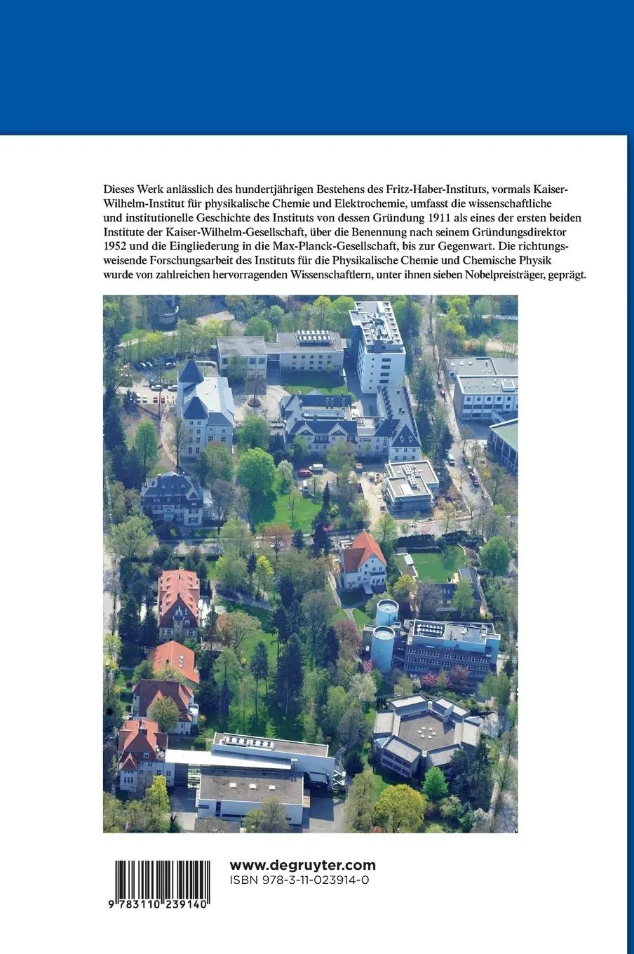 Rückseite: 9783110239140 | Hundert Jahre an der Schnittstelle von Chemie und Physik | Buch | XIV