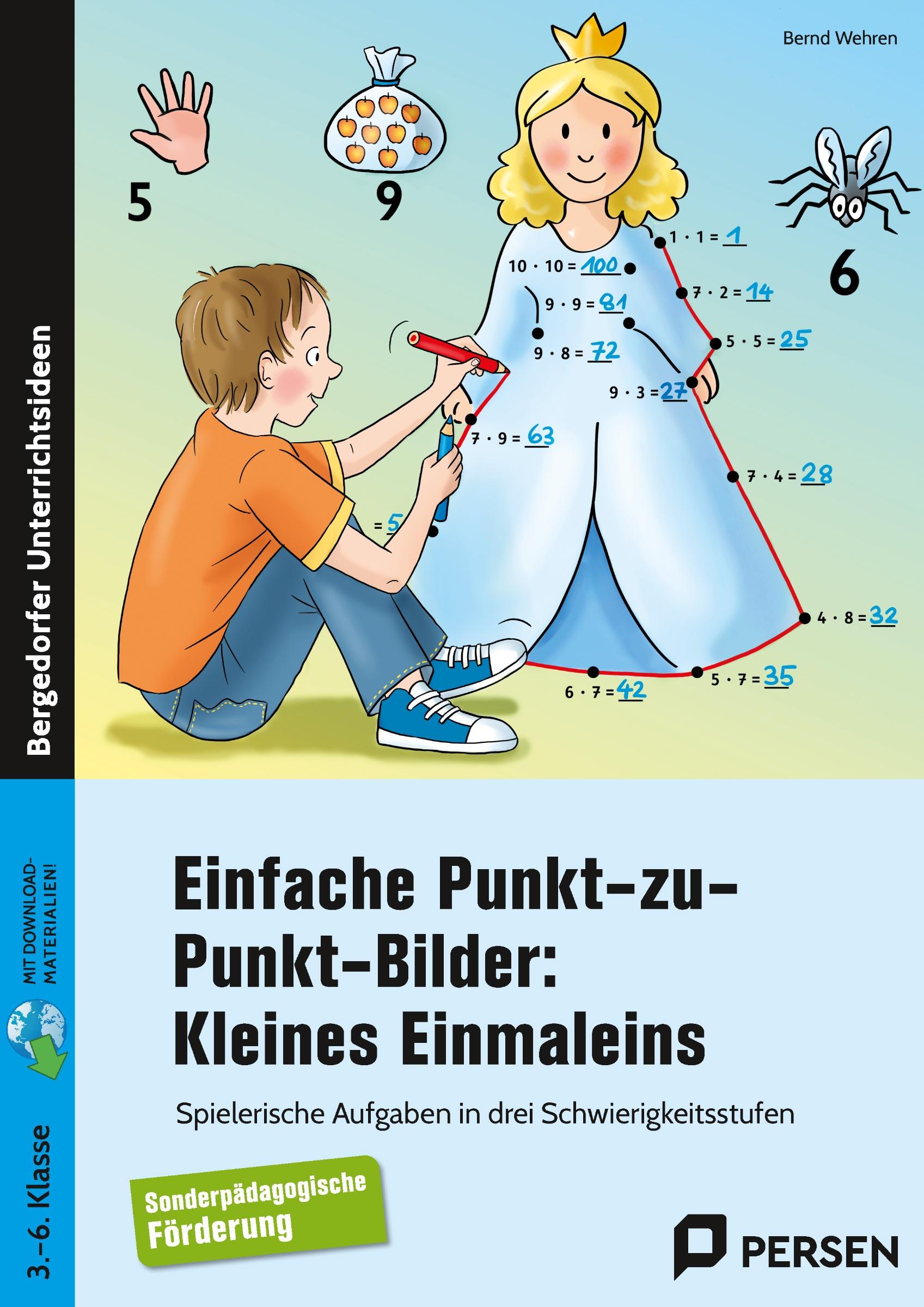 Cover: 9783403209140 | Einfache Punkt-zu-Punkt-Bilder: Kleines Einmaleins | Bernd Wehren